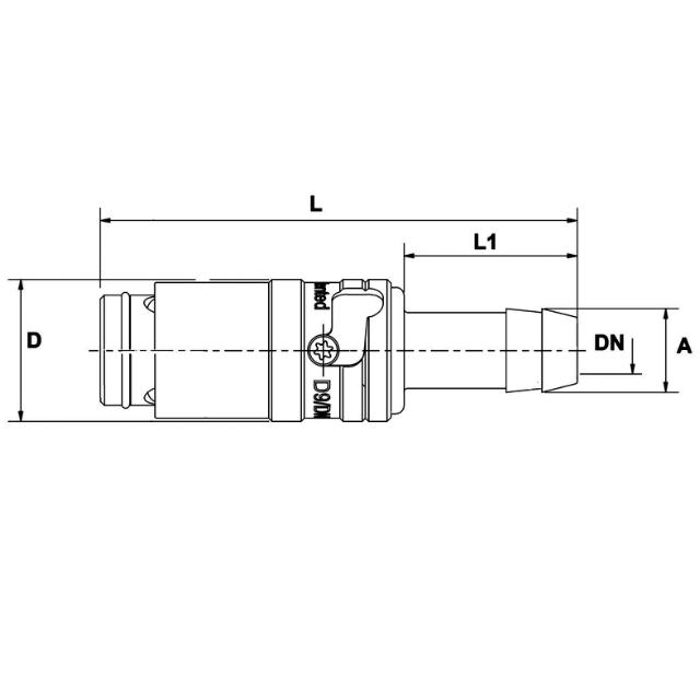 Safety coupling, Type TS, Straight