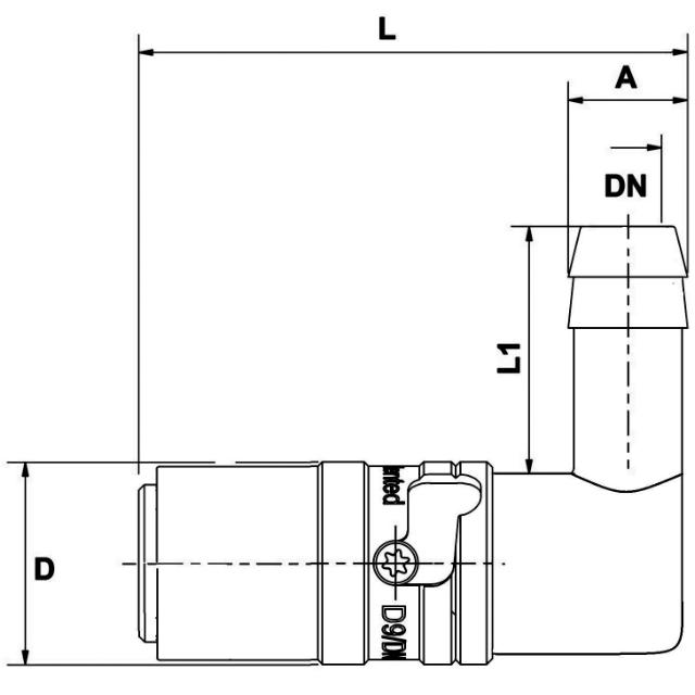 SAFETY COUPLING, TYPE TS, 90°