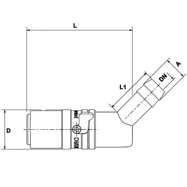 SAFETY COUPLING, TYPE TS, 45°