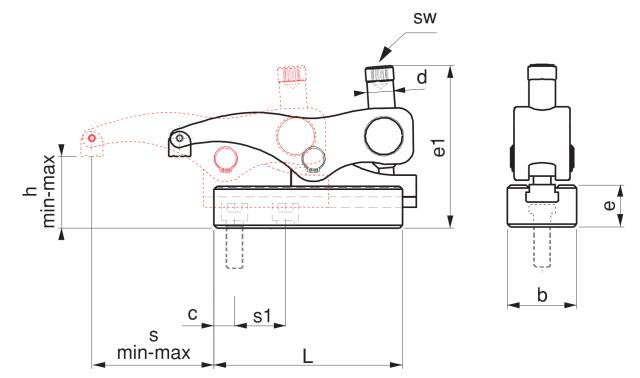 Power Sliding Clamp (Supplied without Inbus Bolt)