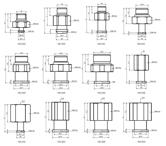 Fittings for G Series Vacuum Cups