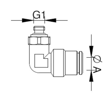 PL - Push In Male Threaded Elbow