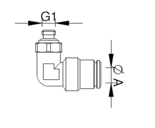 PLL - Push In Male Threaded Extended Elbow