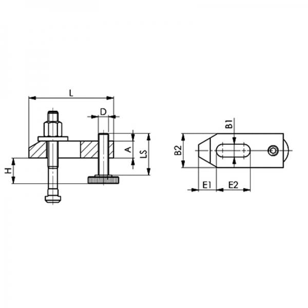 Straight Clamp with support hole