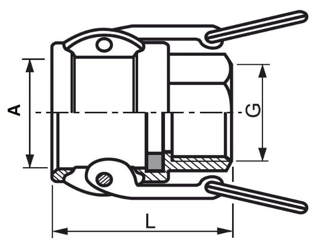 Female Threaded Lever Coupling TYPE D