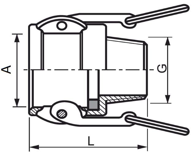 Male Threaded Lever Coupling  TYPE B