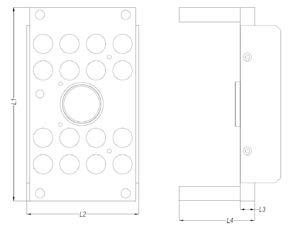 Mould plate - with mounting holes