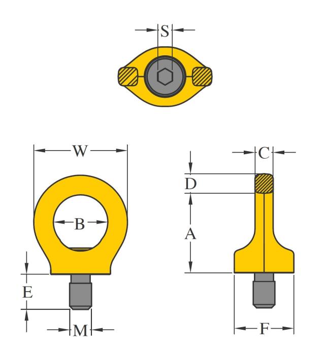 Grade 8 Key Eye Point - Metric Thread