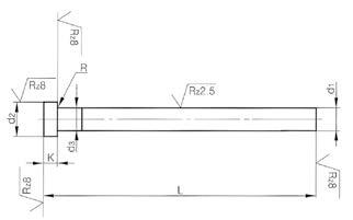 Core Pins, ISO 6751 - Non Hardened (Soft)