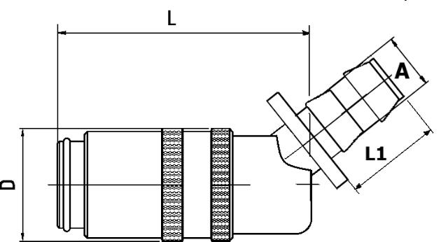 Coupler Push Lock, 45°