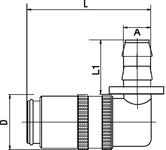 Coupler Push Lock, 90°