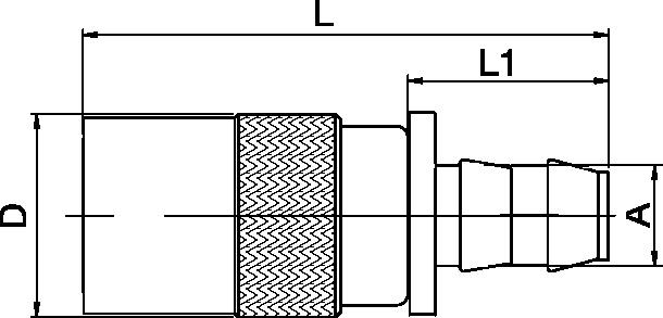 Coupler Push Lok, Straight