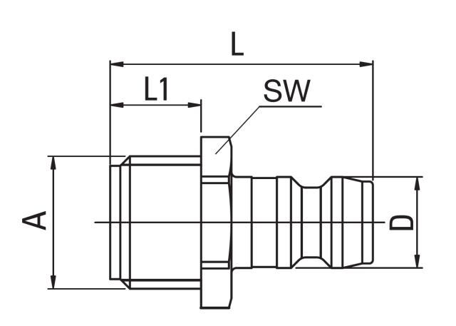 Male Plug - without Sealant