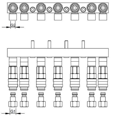 Pneumatic Connection for Quick Changer QC-RSW