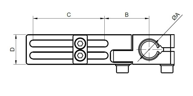 ACLSB - Long Angle Clamp - Swivel Head and Ball Joint 