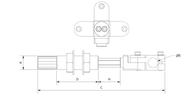 Gripper Suspension Threaded Body (Non-rotative) Adjustable Head