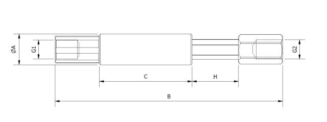 Telescopic Suspension Smooth Body (Non-rotative)