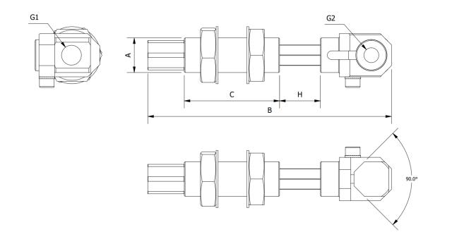 Telescopic Suspension Threaded Body (Non-rotative) Swivel Head