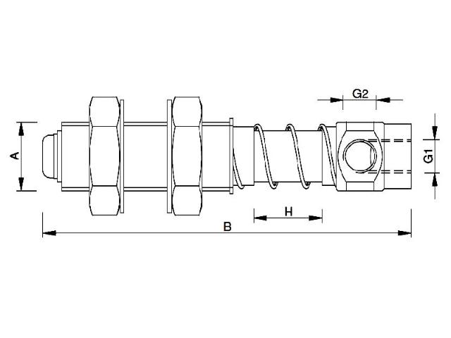 Spring Loaded Vaccum Cup Arm Threaded Body (Rotative)